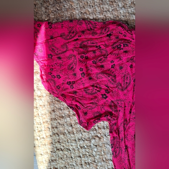 Go softly Patio Rayon Ruffle dresses woman Sz Mediun Beachy Boho Cruise Summer - Picture 6 of 6